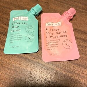 Frank Body glycolic body scrub rosehip body scrub + cleanser bundle